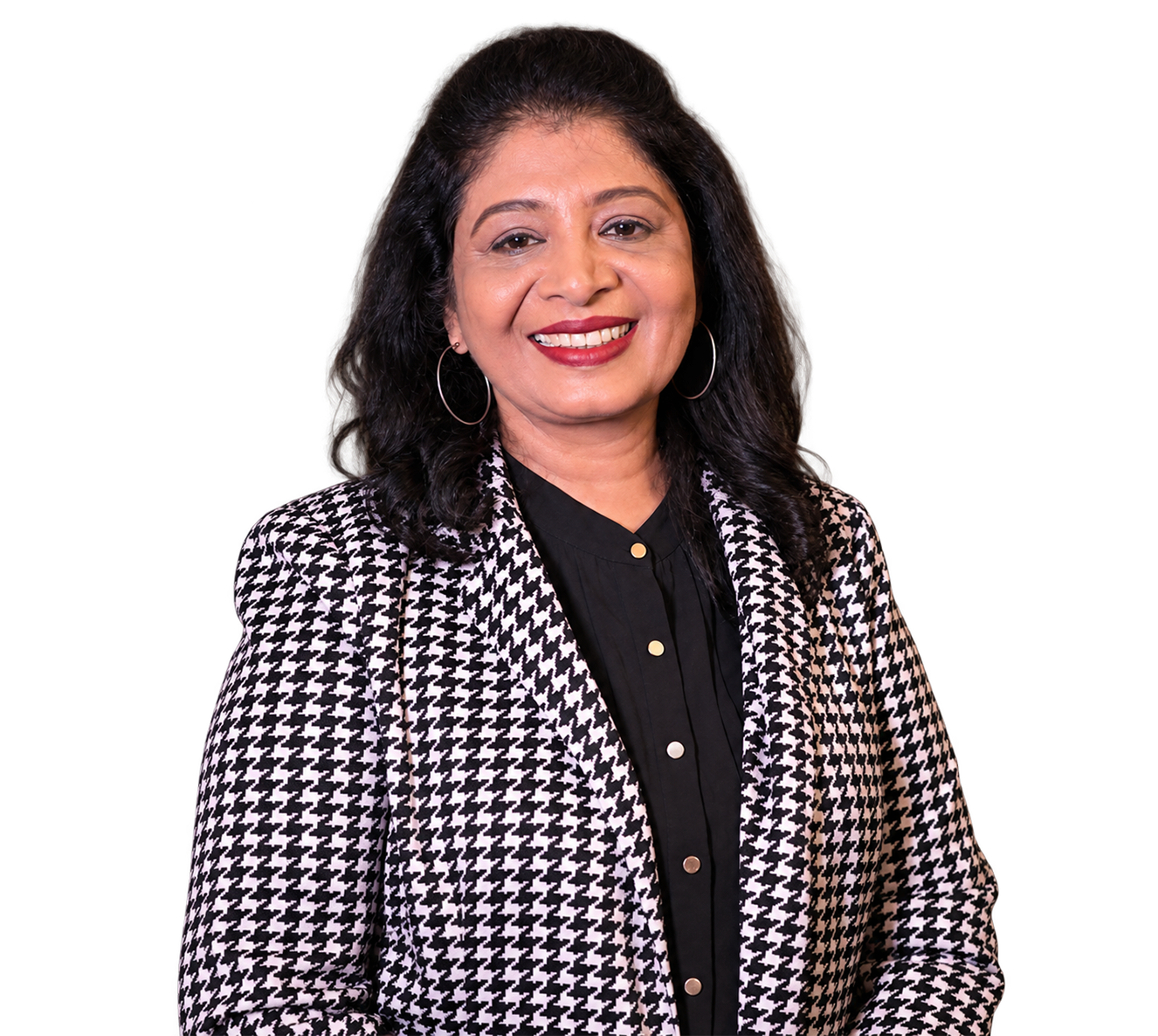 Sample portrait; replace with Dr. Latha Christie's original photograph